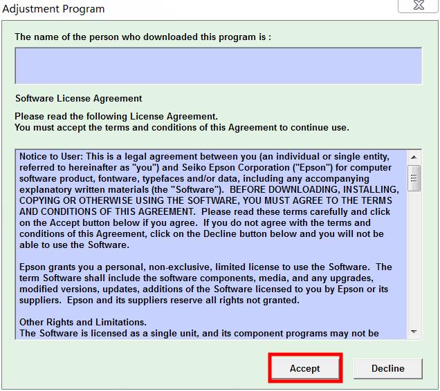Adjustment program