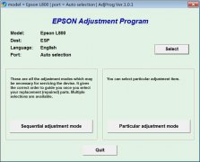 爱普生Epson L800 清零软件